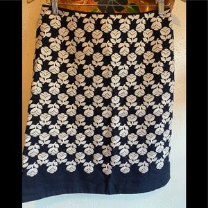 Boden Lined Embroidered Skirt Size US 6
